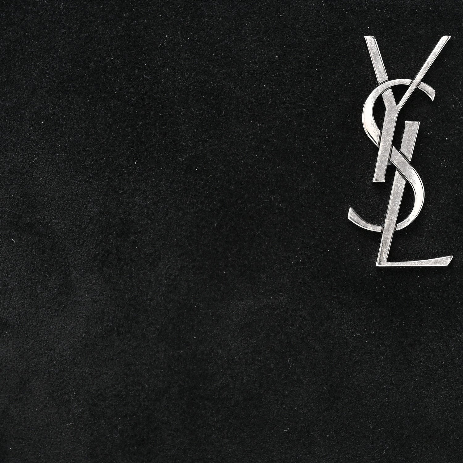 Saint Laurent Suede Calfskin Small Fringe Crossbody Bag Black 8 of 10