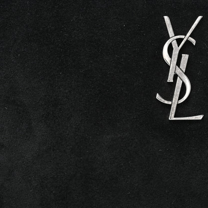 Saint Laurent Suede Calfskin Small Fringe Crossbody Bag Black 8 of 10