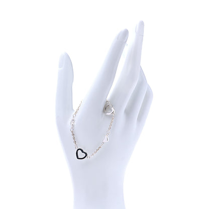 Tiffany Sterling Silver Elsa Peretti Open Heart Toggle Bracelet 2 of 7