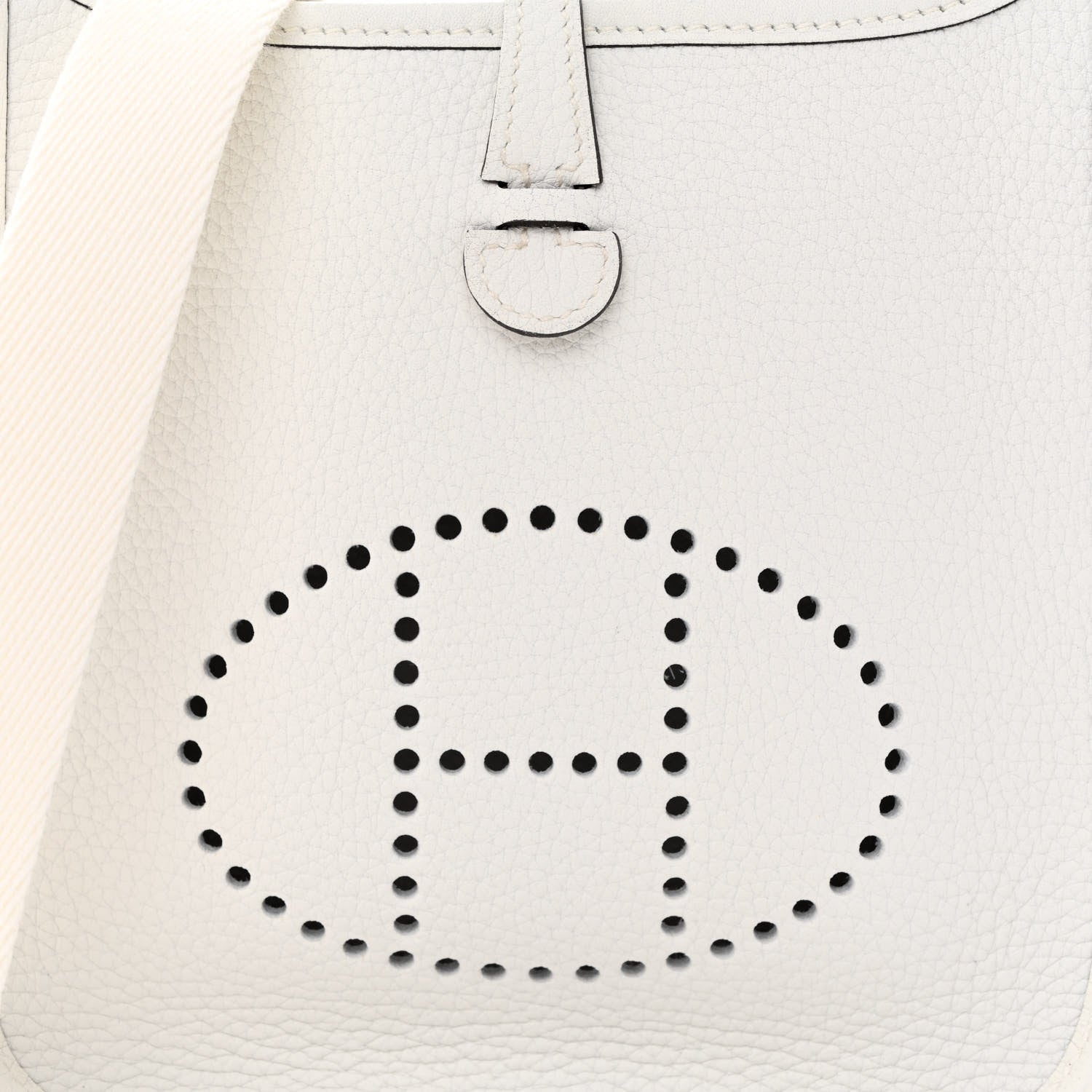 Hermes Taurillon Clemence Evelyne TPM New White 8 of 11
