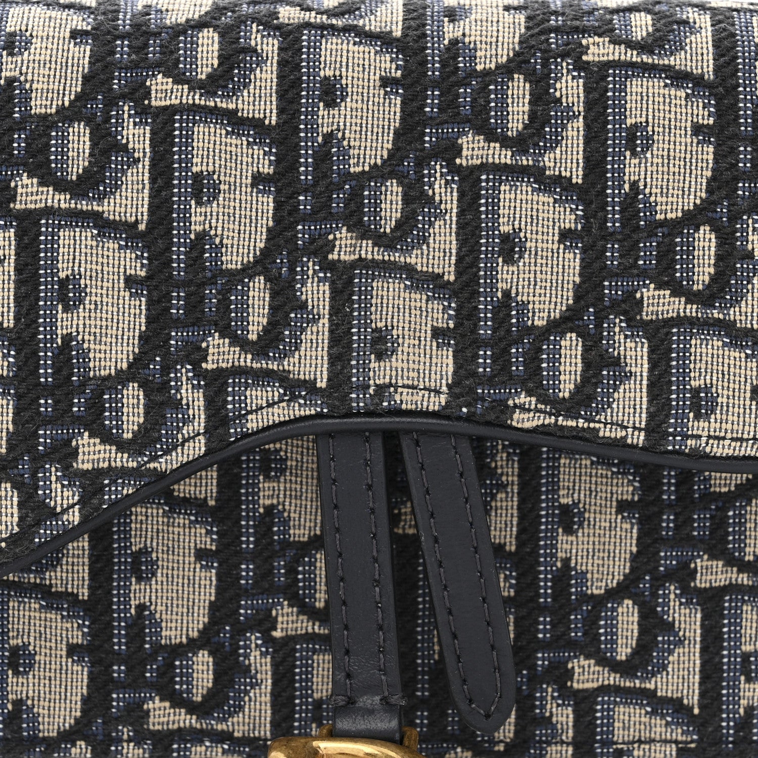 Christian Dior Oblique Saddle Belt Bag Blue 9 of 12