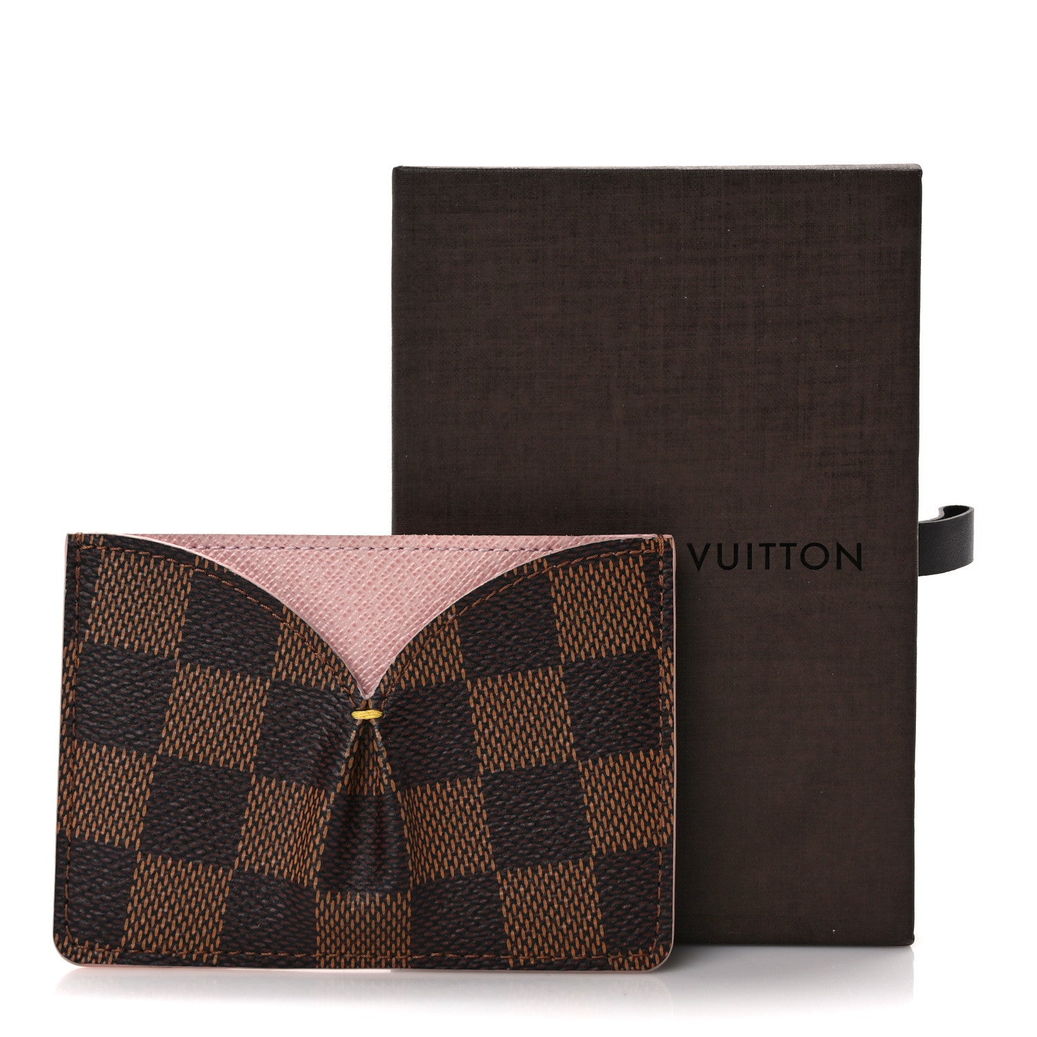Louis Vuitton Damier Ebene Caissa Card Holder Rose Ballerine 7 of 7