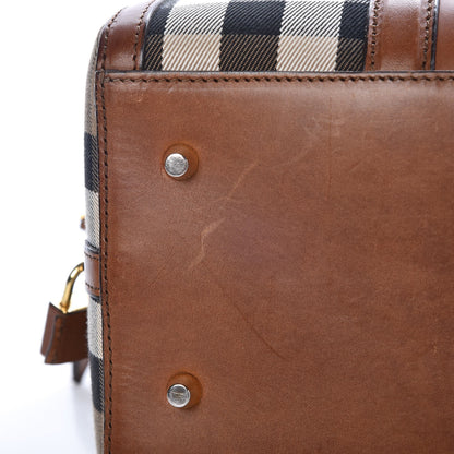 Burberry House Check Medium Alchester Bowling Bag Tan 18 of 20