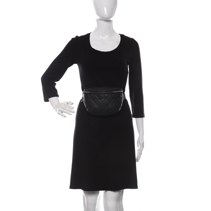Chanel Grained Calfskin Quilted Waist Belt Bag Black 2 of 10