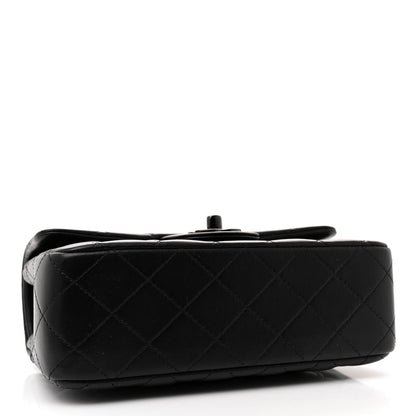 Chanel Lambskin Quilted Mini Top Handle Rectangular Flap So Black 4 of 11