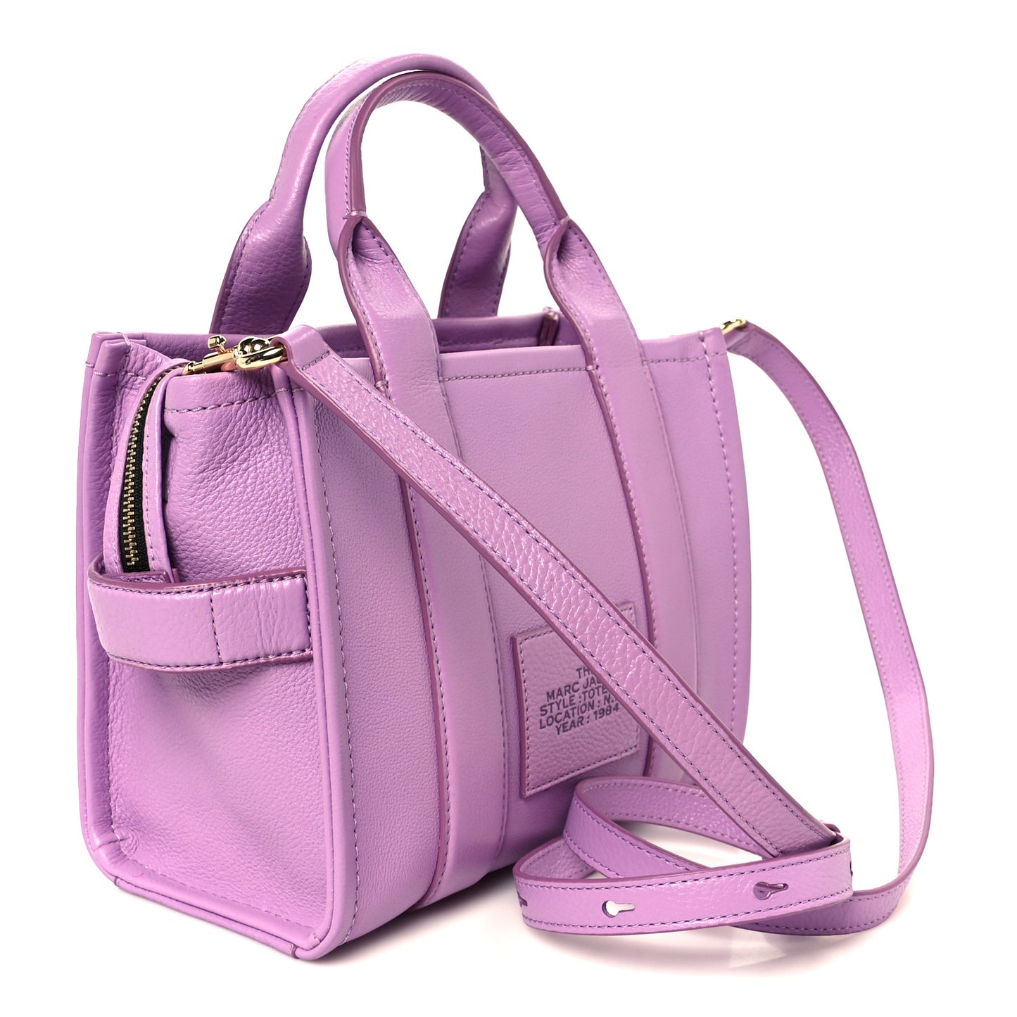 Grained Calfskin Small The Tote Bag Regal Orchid