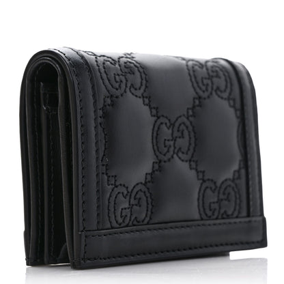 Gucci Calfskin GG Matelasse Card Case Wallet Black 3 of 7