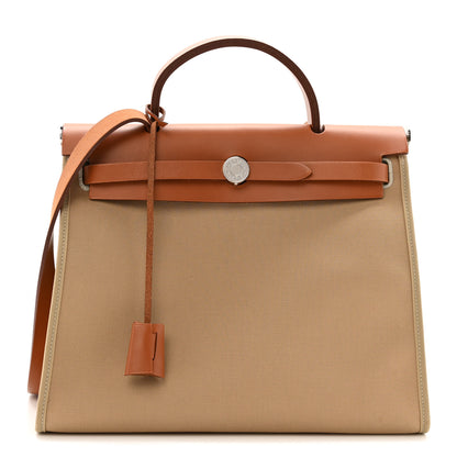 Hermes Vache Hunter Toile Officier Herbag Zip PM 31 Trench Fauve 1 of 15