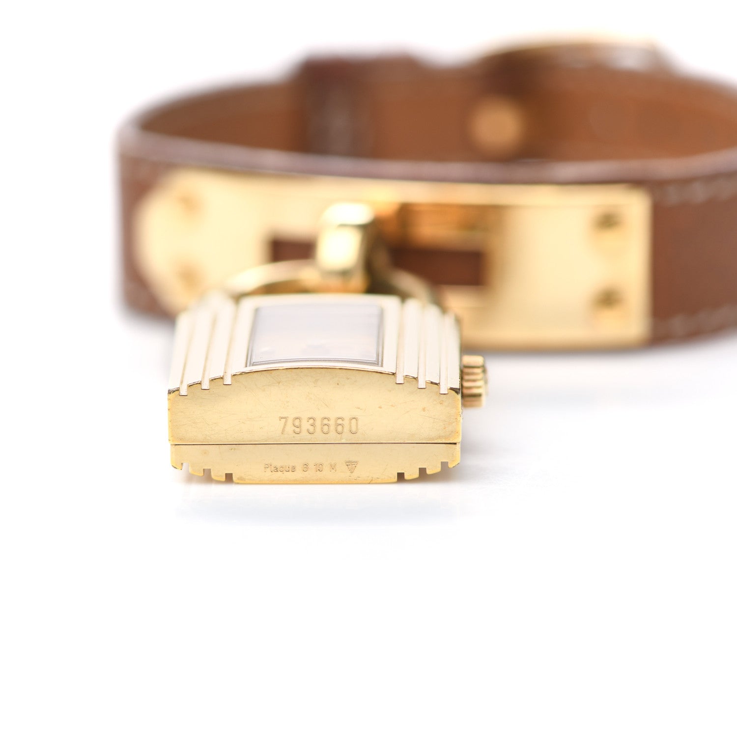 Hermes Stainless Steel Courchevel 20mm Kelly Cadena Quartz Watch Gold 4 of 6