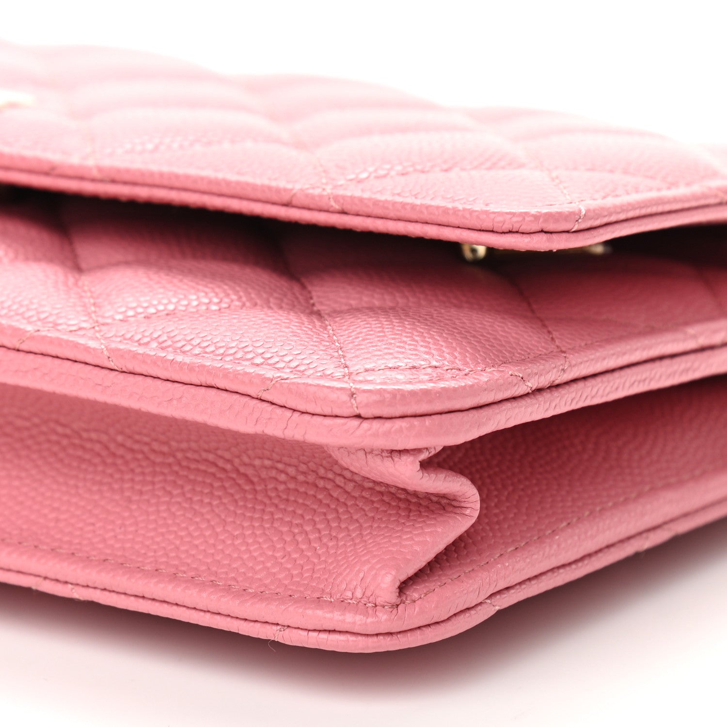 Chanel Caviar Quilted Wallet On Chain WOC Dark Pink 11 of 12