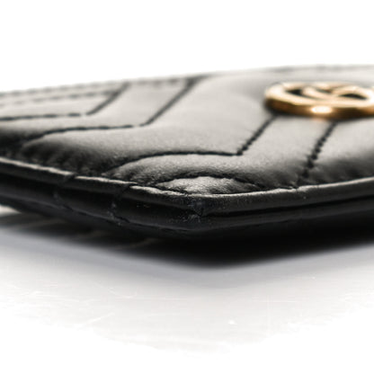 Gucci Calfskin Matelasse GG Marmont Card Holder Black 7 of 8