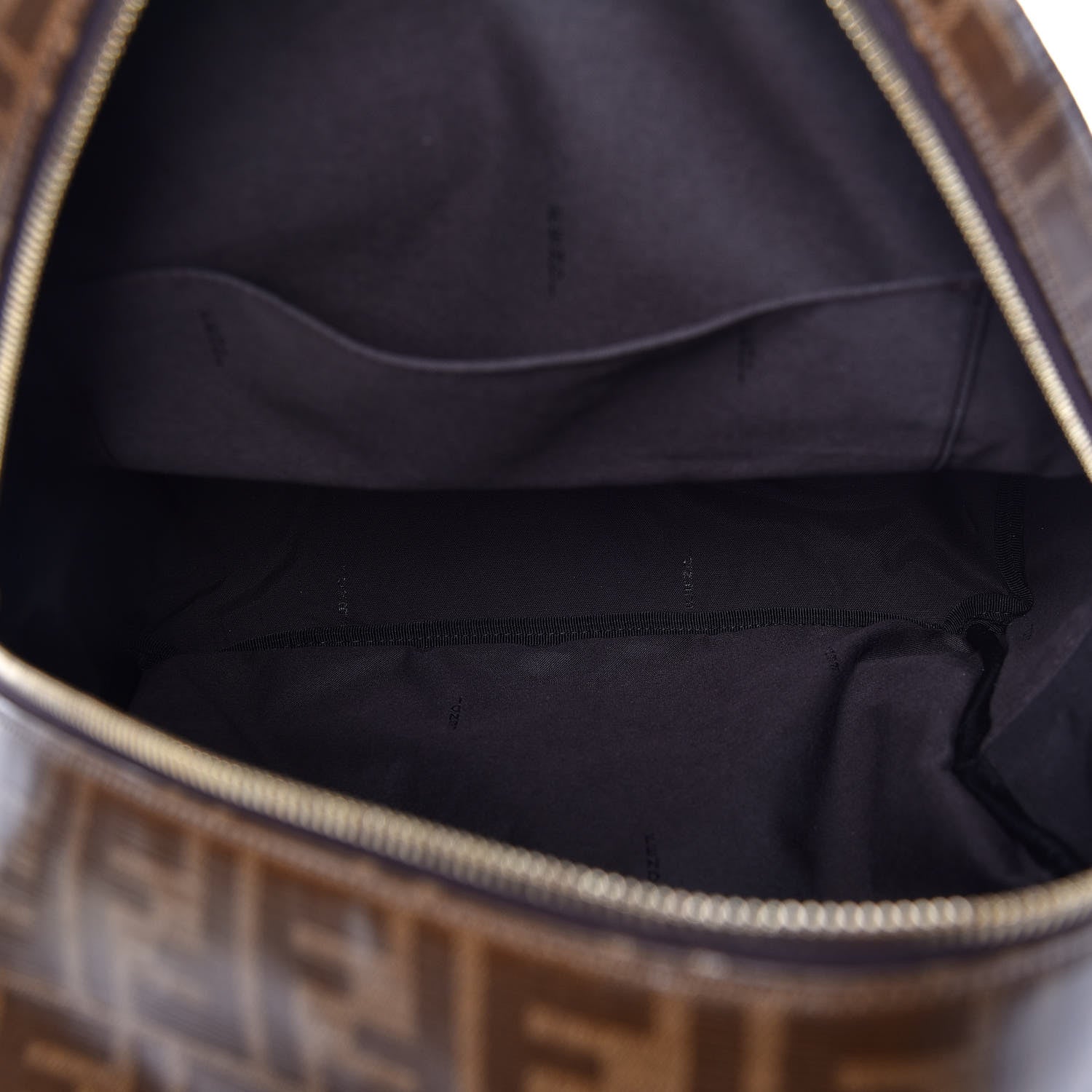 Fendi X FILA Glazed Fabric Vitello Century FF 1974 Mania Pouch Pocket Backpack Mogano Panna Blueberry 5 of 11