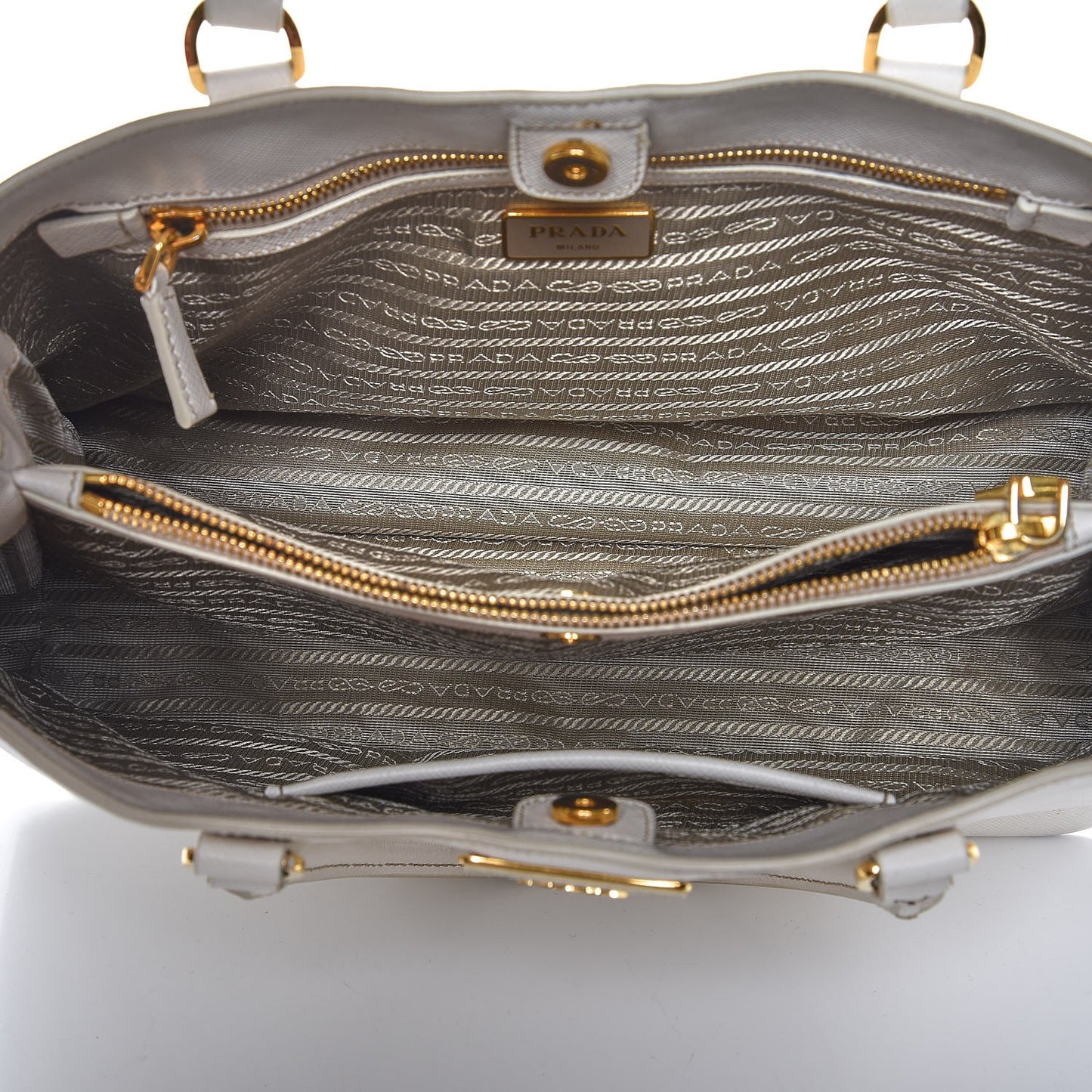 Saffiano Lux Medium Tote Talco