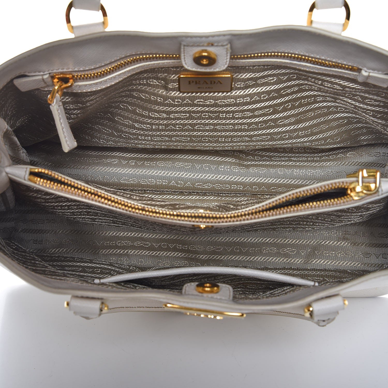 Prada Saffiano Lux Medium Tote Talco 5 of 29