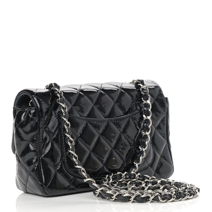 Chanel Patent Calfskin Quilted Mini Rectangular Flap Black 3 of 12