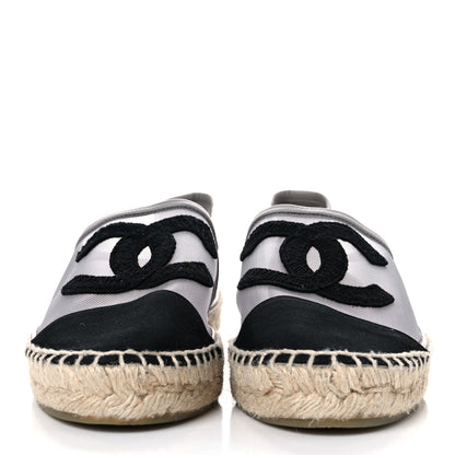 Chanel Mesh Grosgrain CC Espadrilles 39 Grey 2 of 15