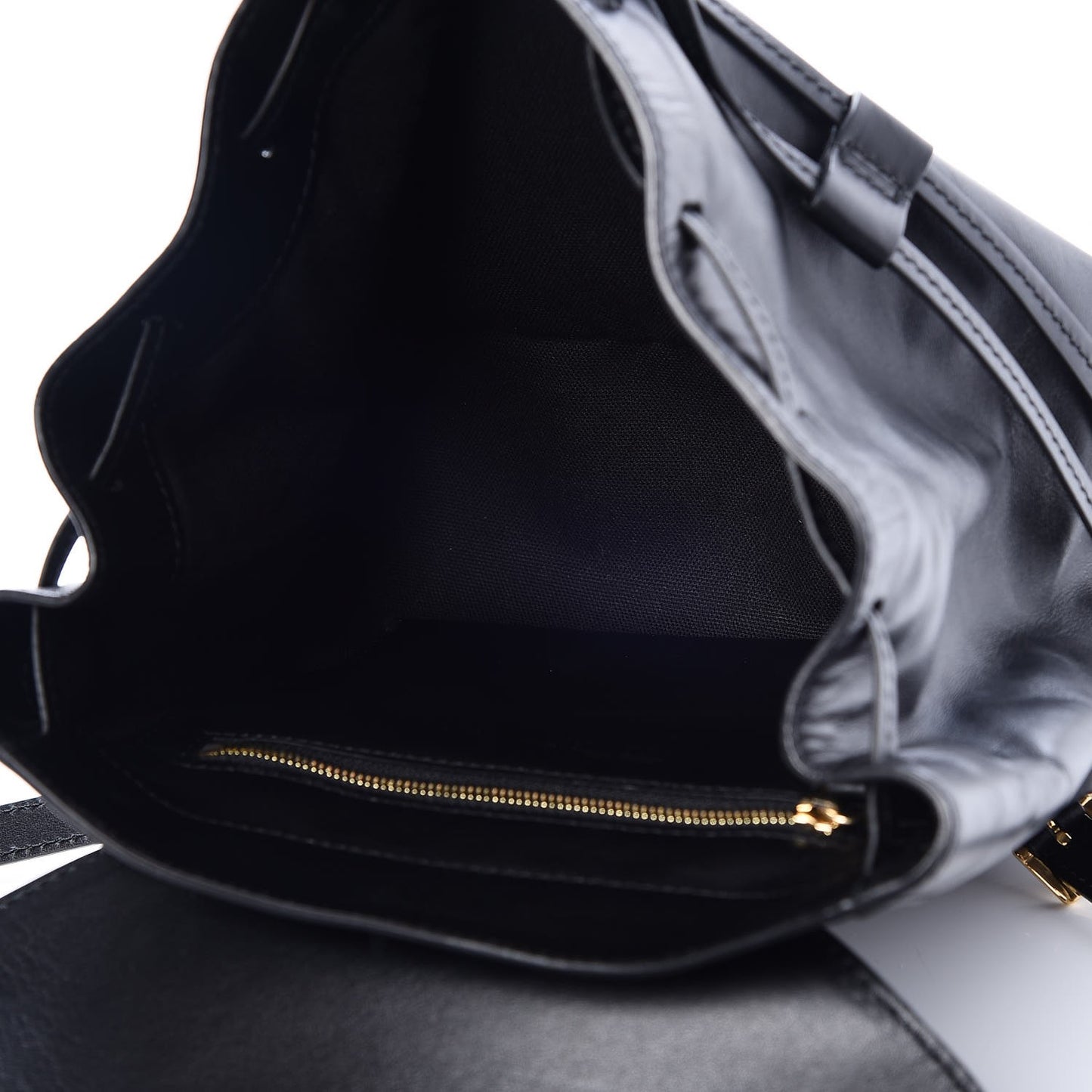 Calfskin Small Chain Strap Backpack Black