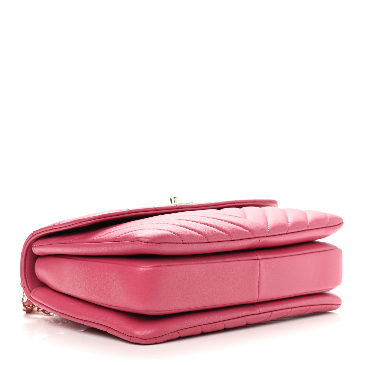 Chanel Lambskin Chevron Quilted Small Trendy CC Dual Handle Flap Bag Pink 4 of 9