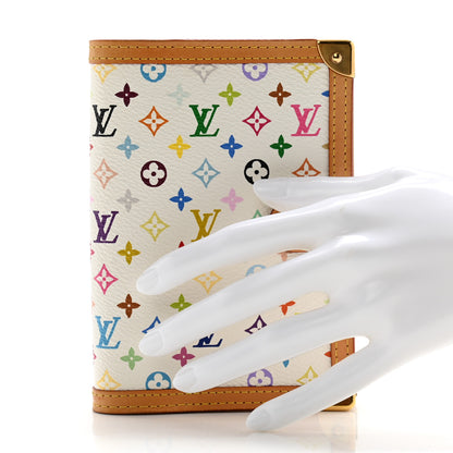 Louis Vuitton Monogram Multicolor Small Ring Agenda Cover White 2 of 12