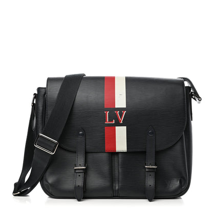 Louis Vuitton Epi Christopher Messenger Navy Stripes 1 of 9