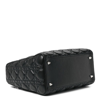 Christian Dior Lambskin Cannage Medium Lady Dior Black 4 of 11