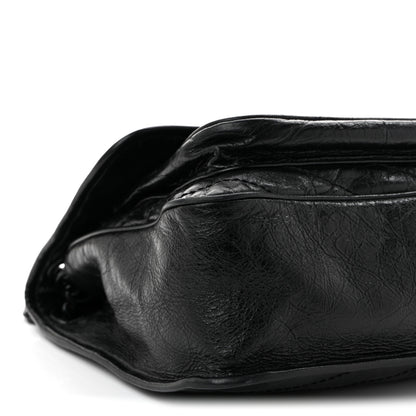 Saint Laurent Crinkled Calfskin Matelasse Monogram Medium Niki Chain Satchel Black 9 of 11