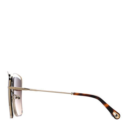 Chloe Poppy Cutout Square Sunglasses CE133S Havana Brown 2 of 7