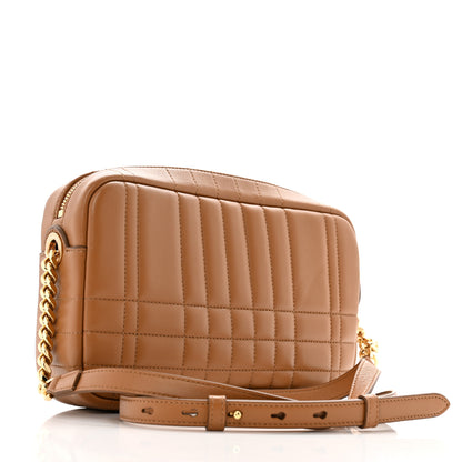 Burberry Lambskin Quilted Small Lola Camera Bag Maple Brown 3 of 10