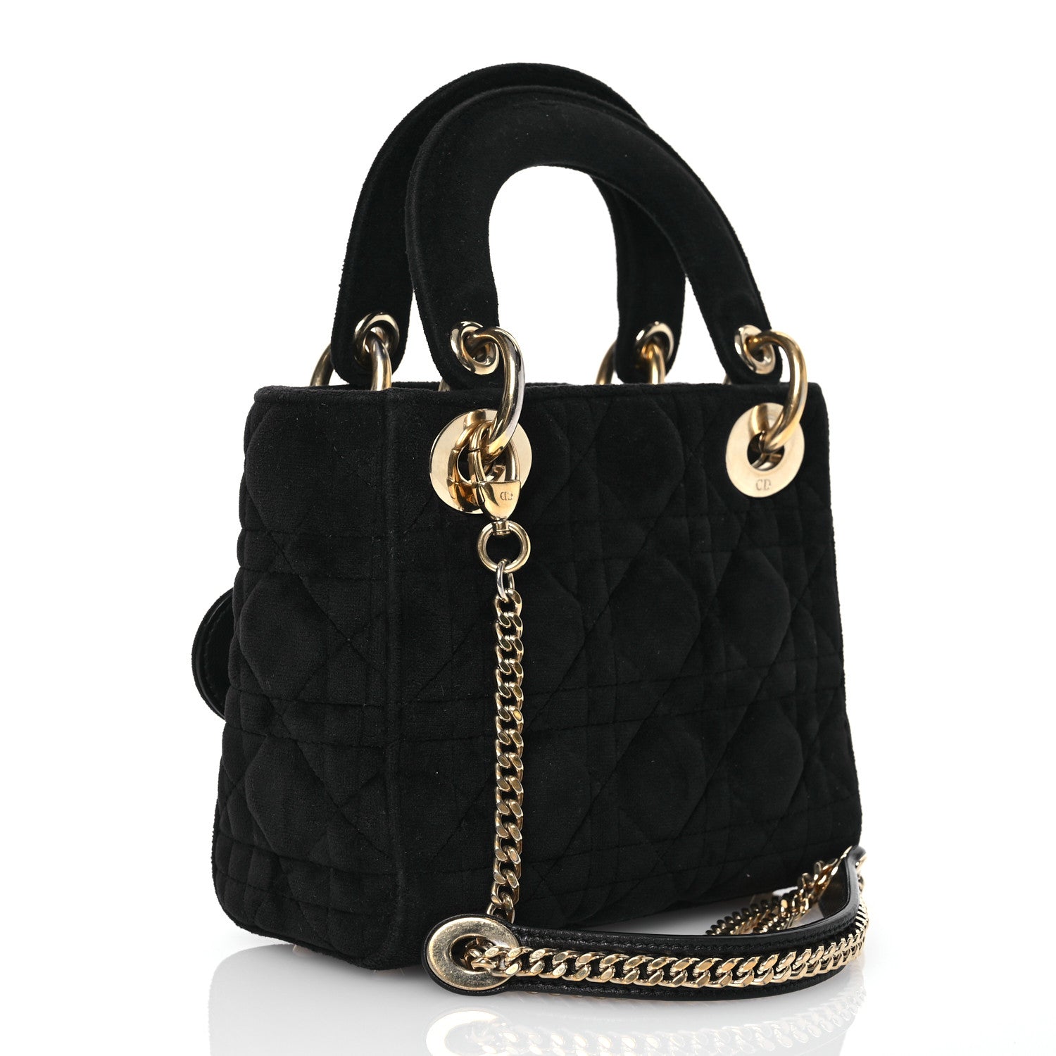 Christian Dior Velvet Mini Lady Dior Black 3 of 14