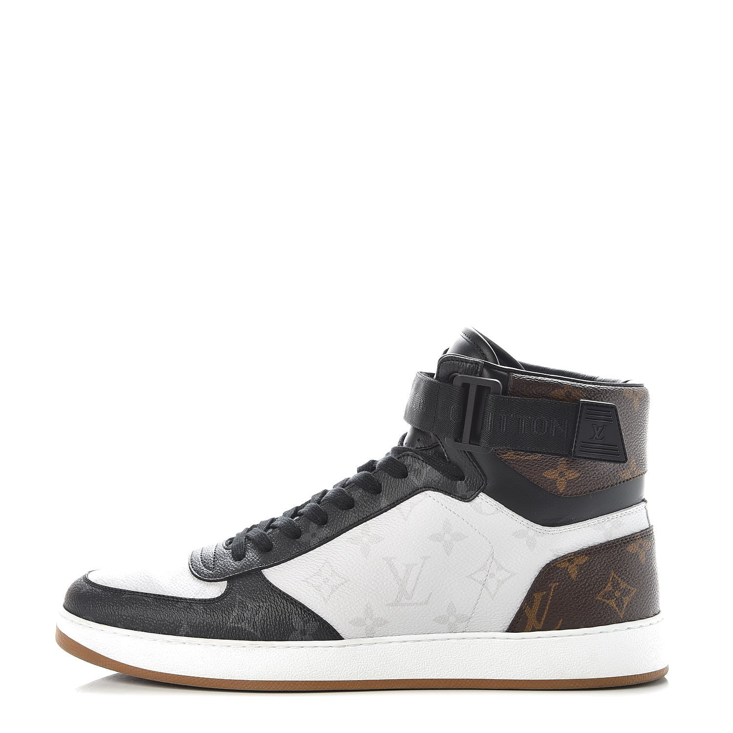 Louis Vuitton Calfskin Monogram Rivoli High Top Sneakers 10 1 of 10
