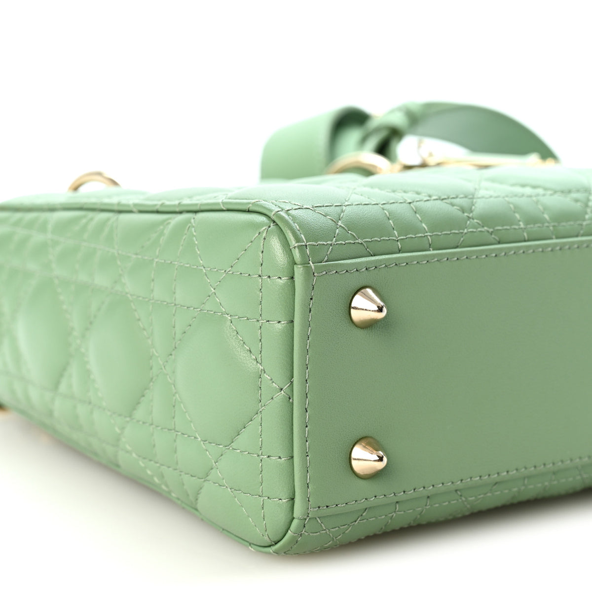 Lambskin Cannage Small My ABCDior Lady Dior Green