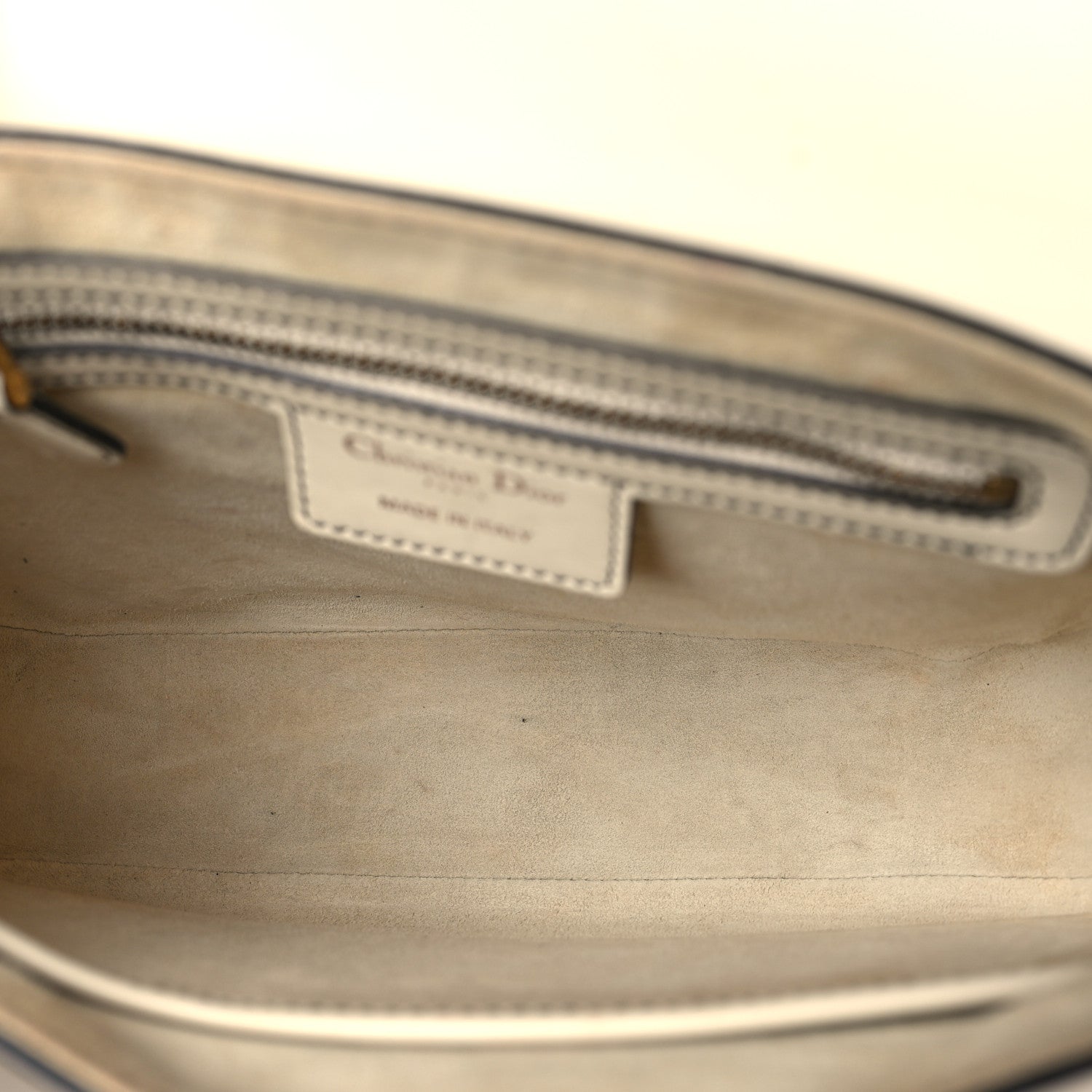 Christian Dior Calfskin D Fence Saddle Bag Latte 4 of 14