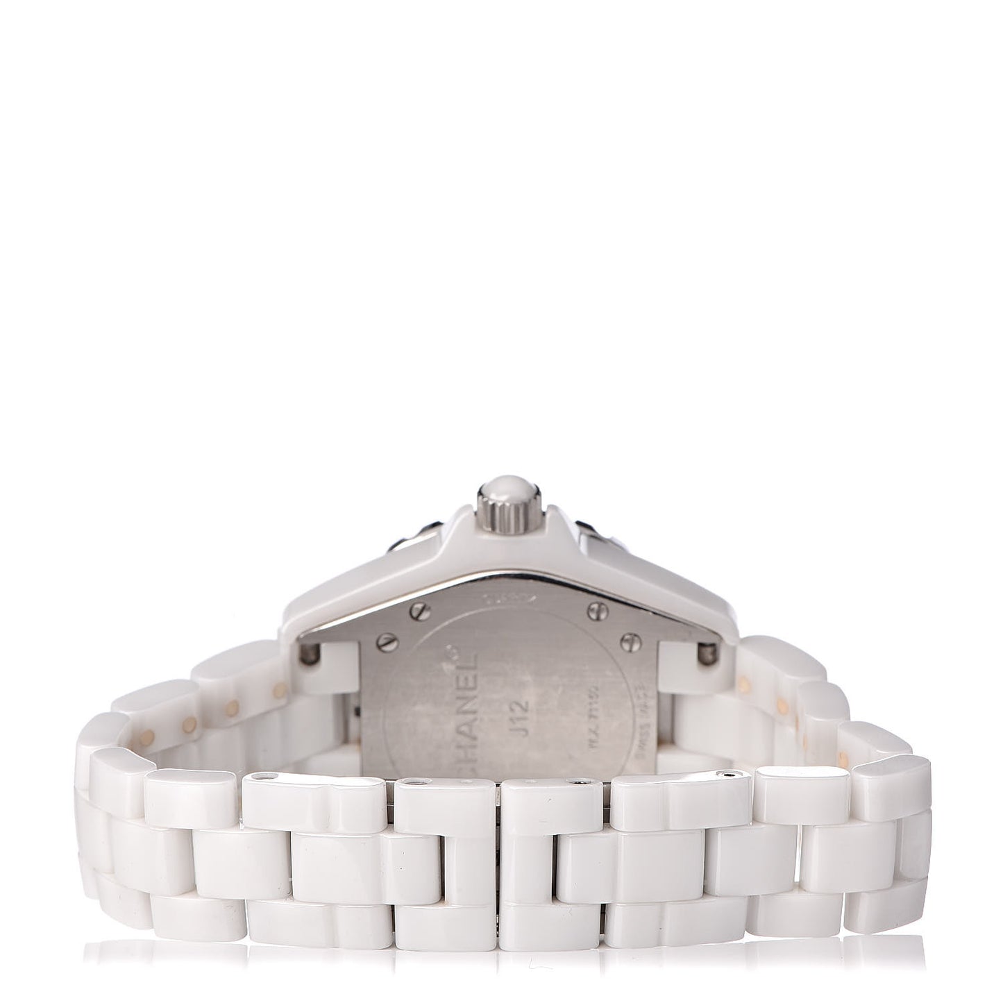 Stainless Steel Ceramic Diamond 33mm J12 Quartz Watch White