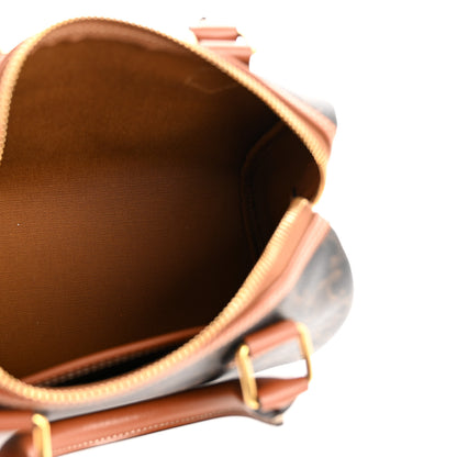 Celine Triomphe Canvas Calfskin Small Boston Bag Tan 5 of 13