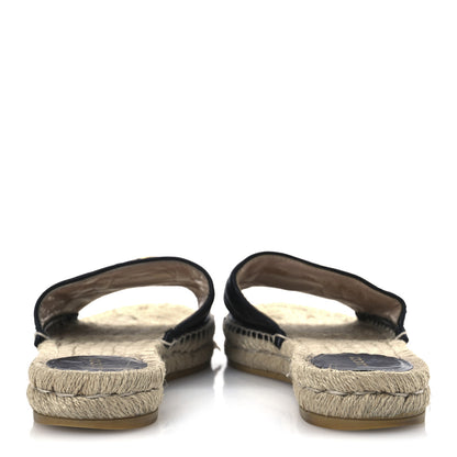 Gucci Nappa Matelasse GG Marmont Espadrille Slide Sandals 38 Black 6 of 14