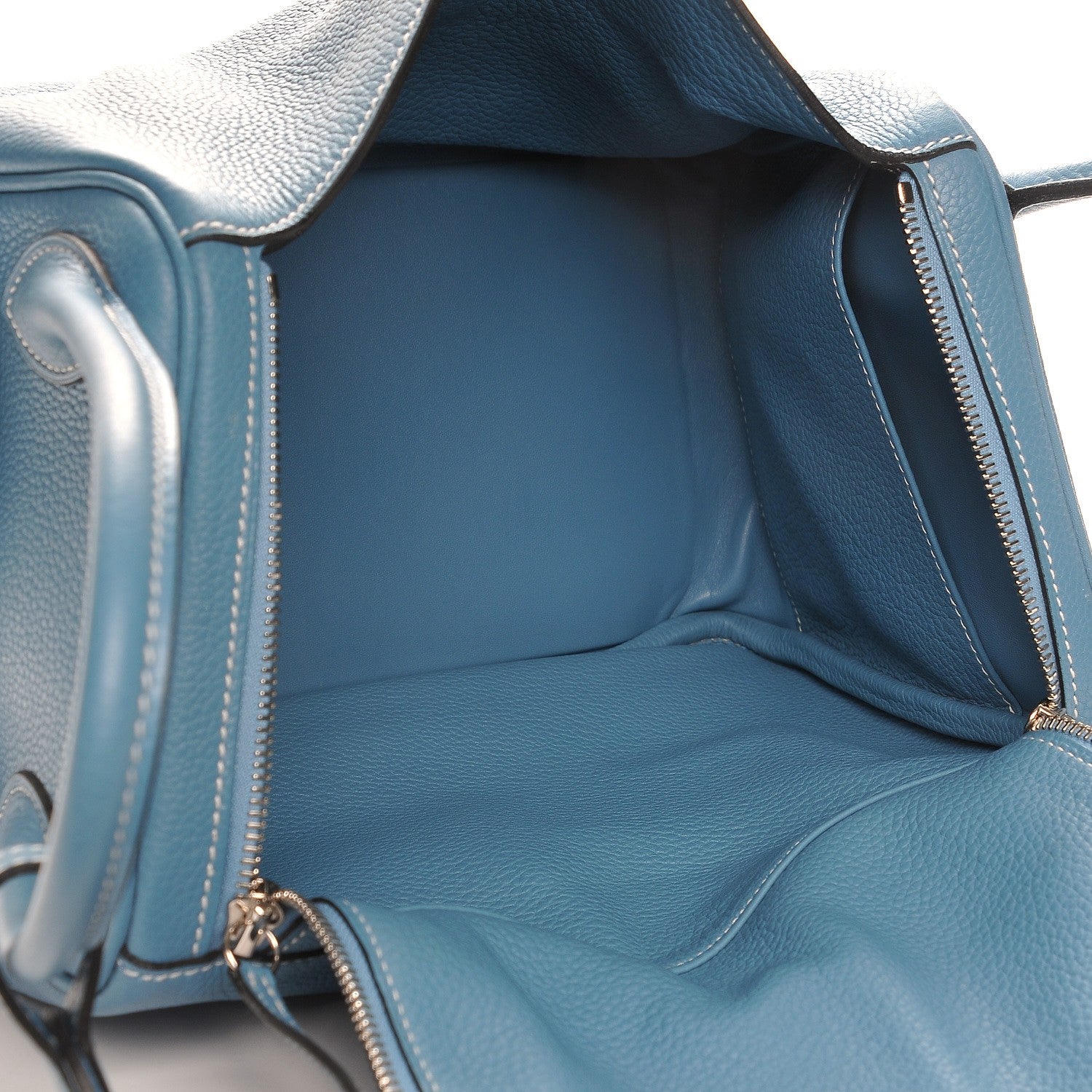Hermes Taurillon Clemence Lindy 30 Blue Jean 5 of 7