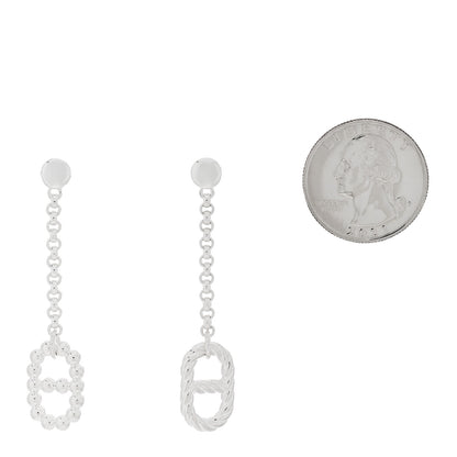 Hermes Sterling Silver Chaine d'ancre Alea II Dangle Earrings 2 of 5