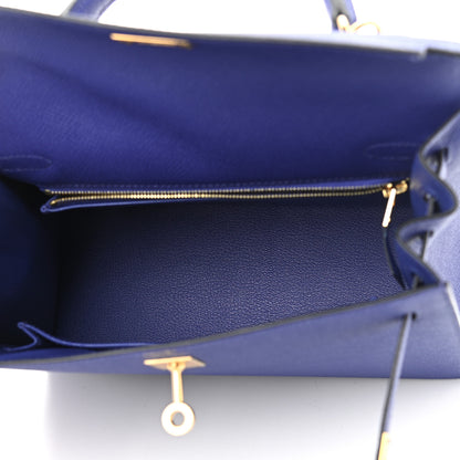 Hermes Epsom Kelly Sellier 25 Bleu Electrique 4 of 10