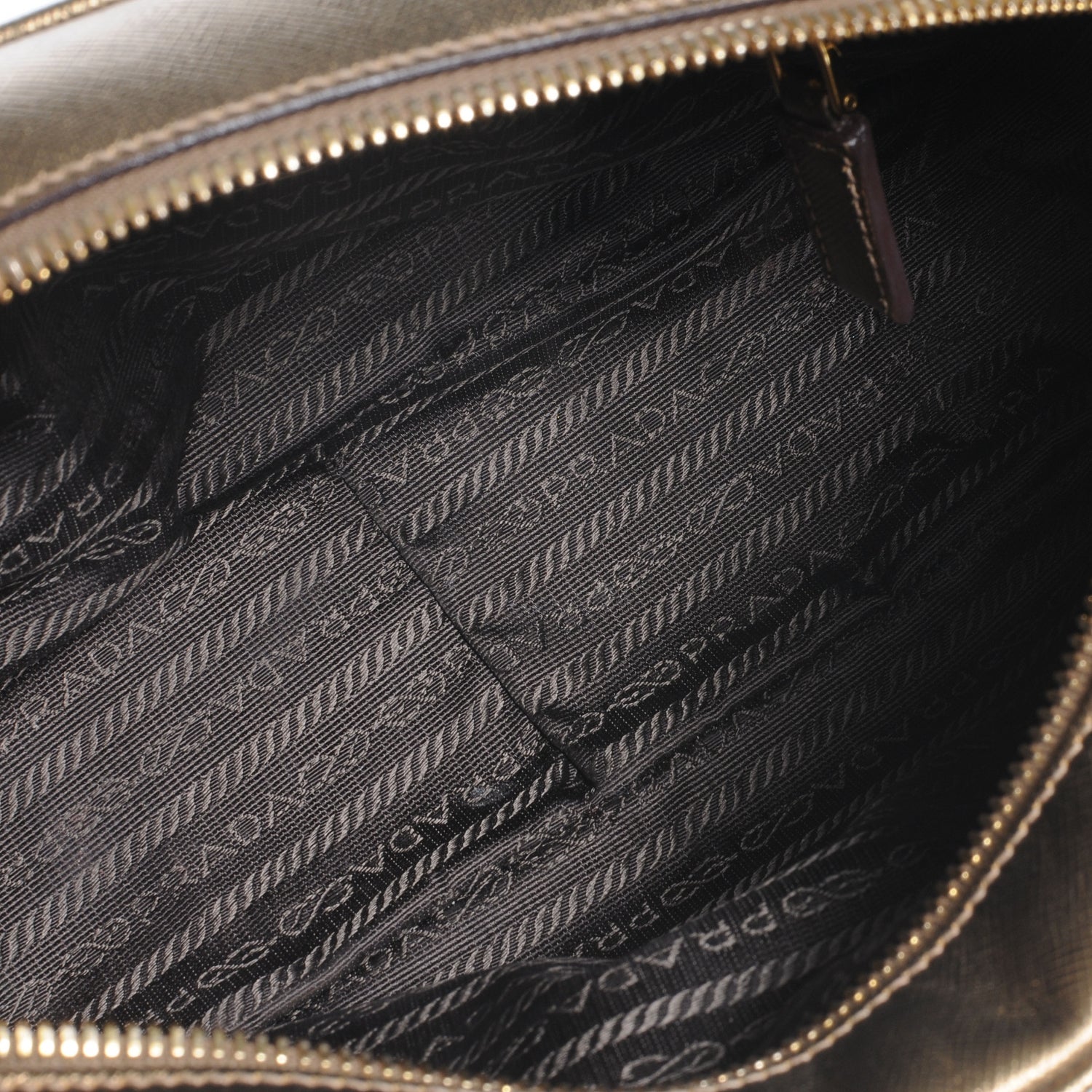 Prada Saffiano Lux Boston Metal Oro 5 of 8