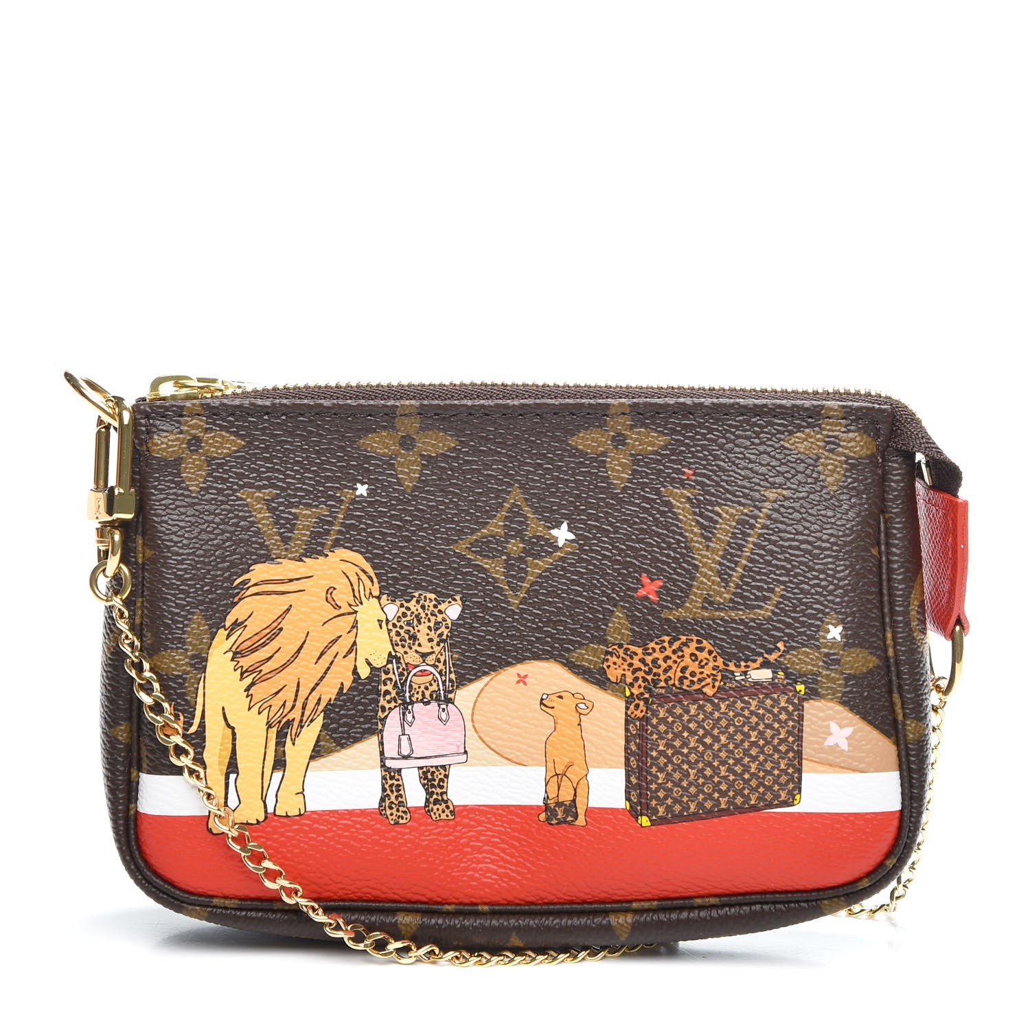 Louis Vuitton Monogram 2018 Christmas Animation Mini Cats Pochette Accessories 1 of 7