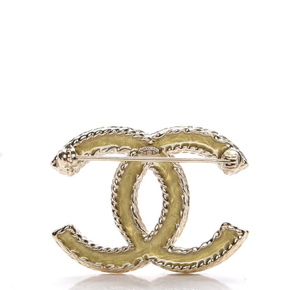 Chanel Crystal CC Brooch Light Gold 3 of 4
