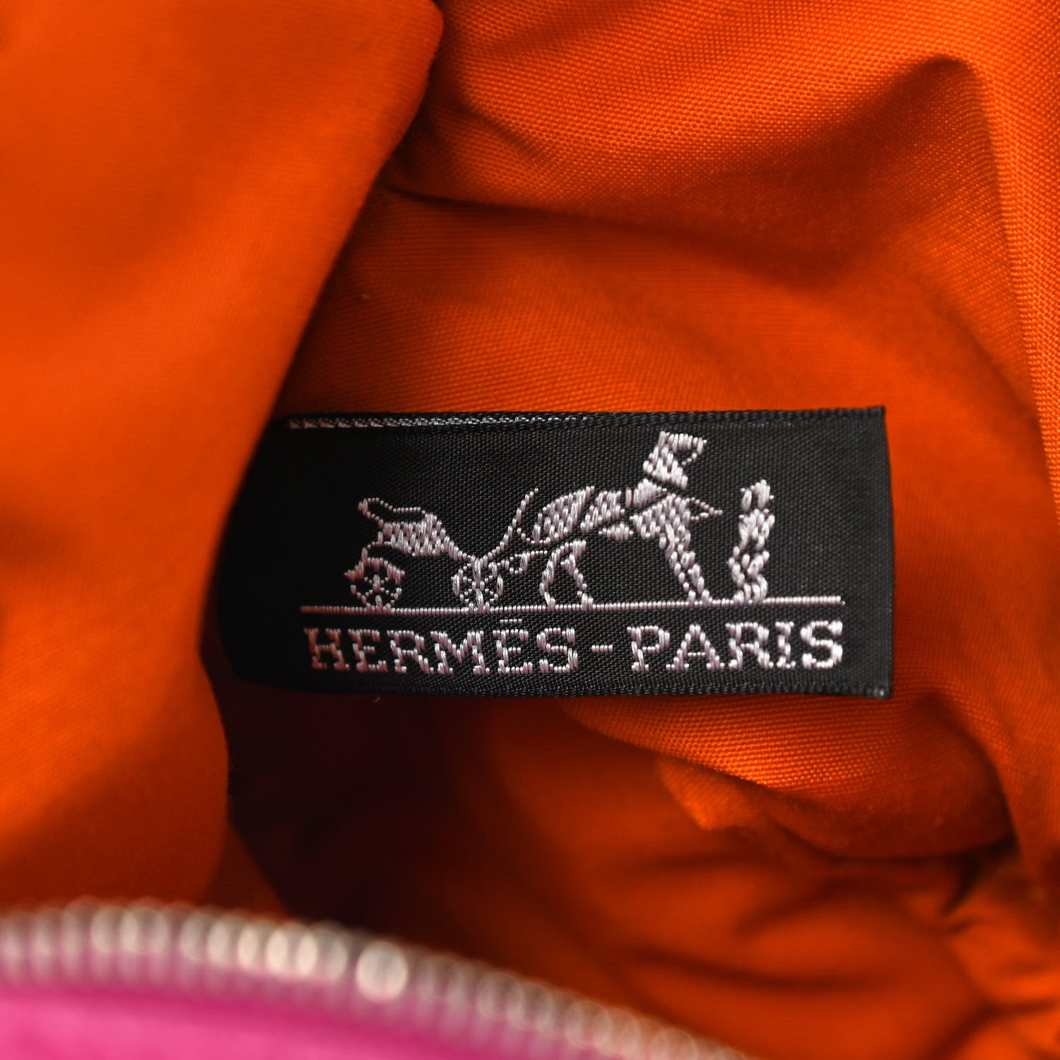 Hermes Cotton Canvas Mini Bolide Travel Cosmetic Pouch Hibiscus 6 of 10