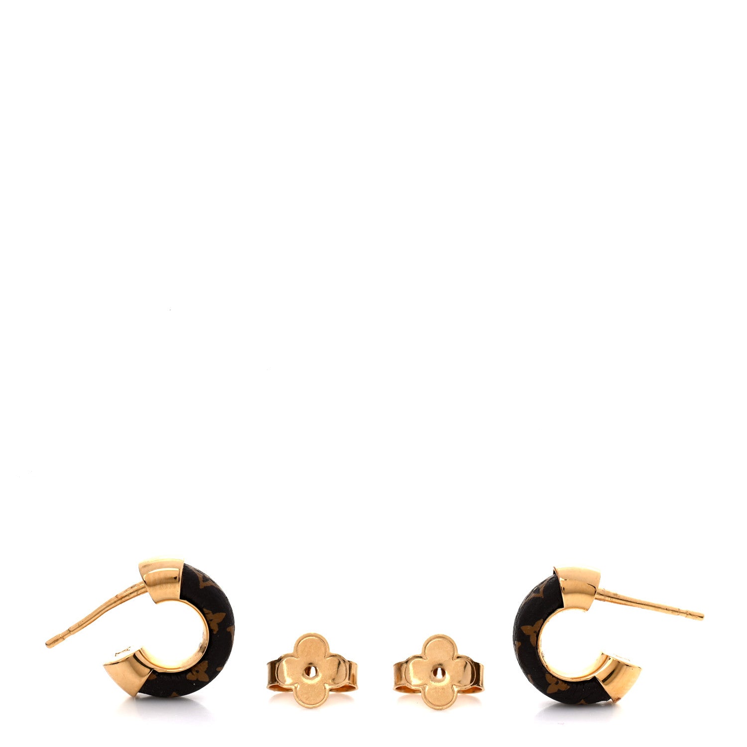 Louis Vuitton Monogram Wild Mini Hoop Earrings 3 of 4