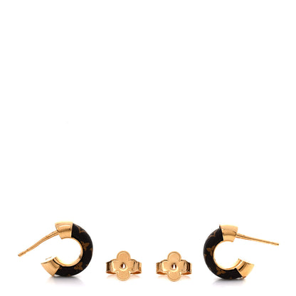 Louis Vuitton Monogram Wild Mini Hoop Earrings 3 of 4
