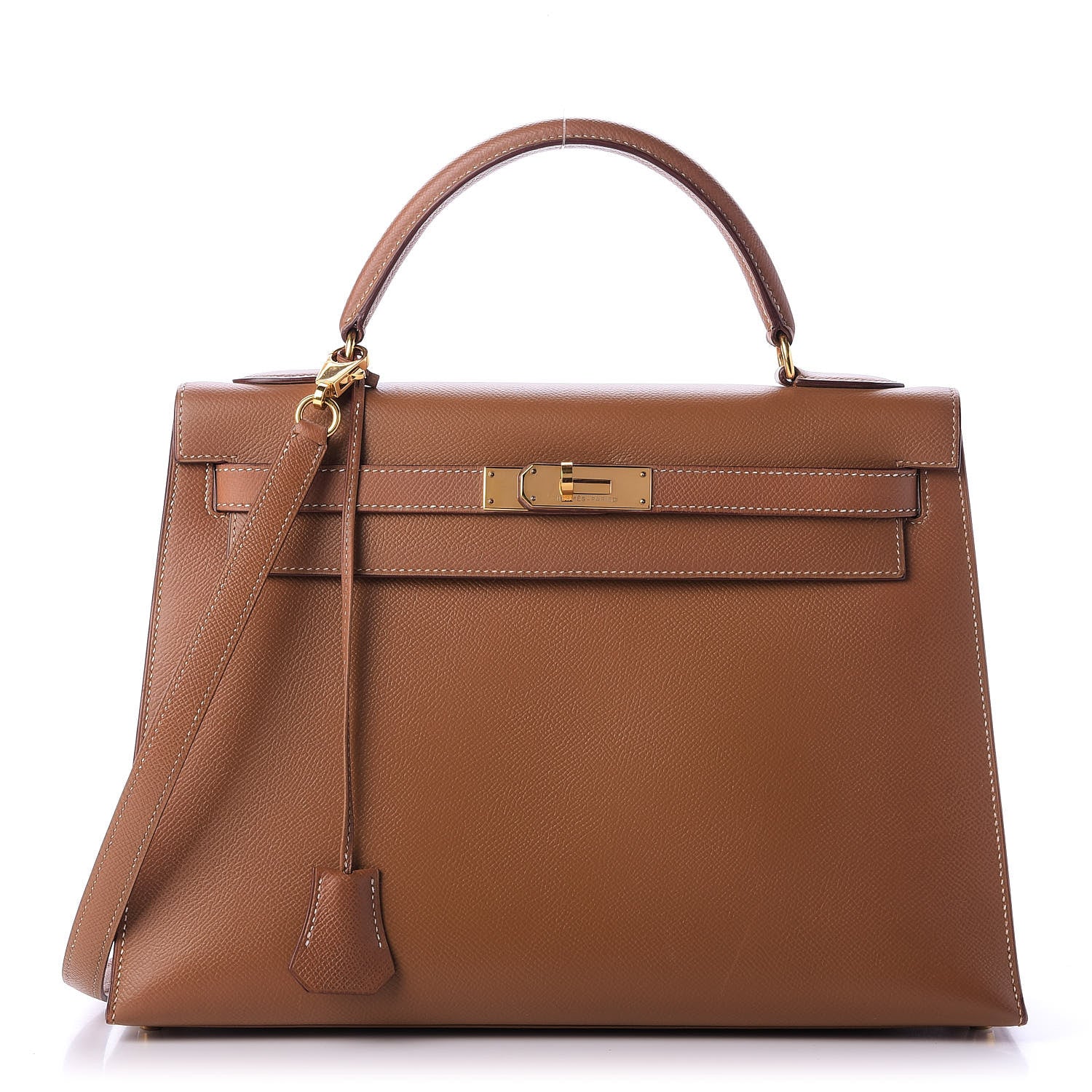 Hermes Courchevel Kelly Sellier 32 Gold 1 of 32