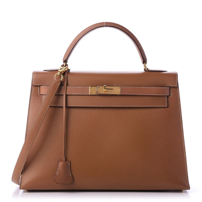 Hermes Courchevel Kelly Sellier 32 Gold 1 of 32