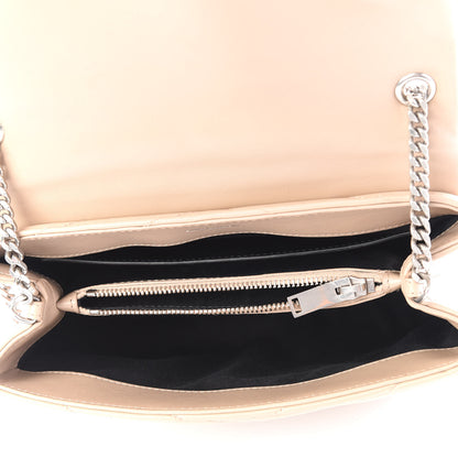 Saint Laurent Calfskin Y Quilted Monogram Small Loulou Chain Satchel Nude Powder 4 of 11
