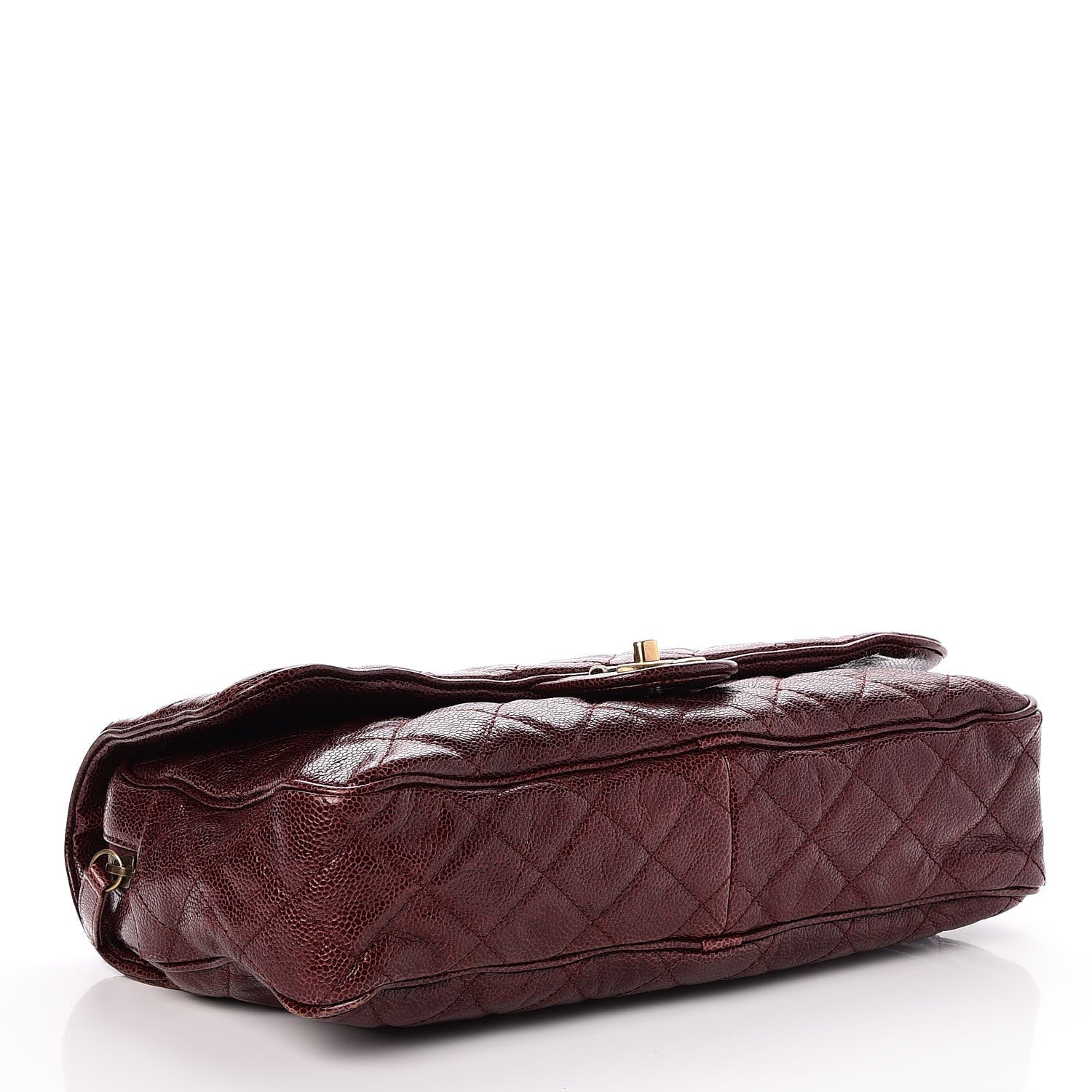 Chanel Crumpled Grained Calfskin Quilted Large Shiva Flap Bordeaux 4 of 11