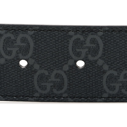 Gucci GG Supreme Monogram Plaque Buckle Belt 90 36 Black 3 of 5