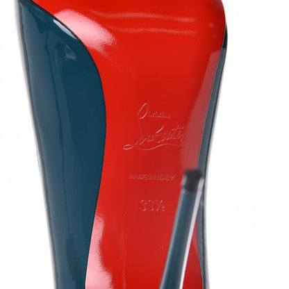 Christian Louboutin Patent Pigalle Follies 100 Pumps 39.5 Lagune 6 of 8
